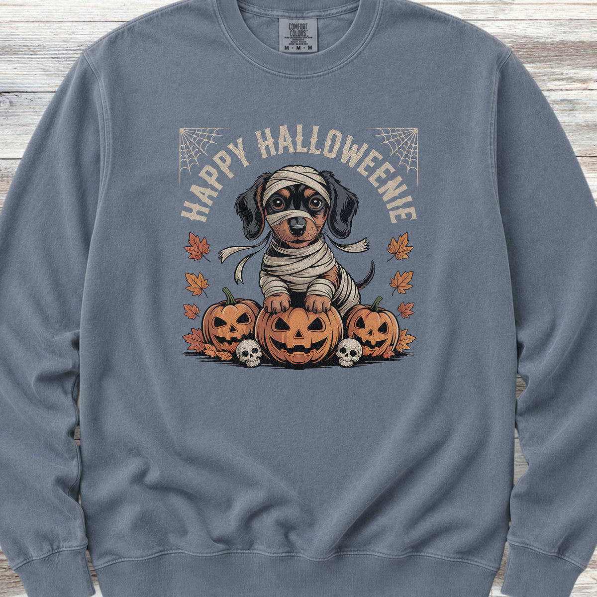 Dachshund Halloweenie Sweatshirt - Blue Jean