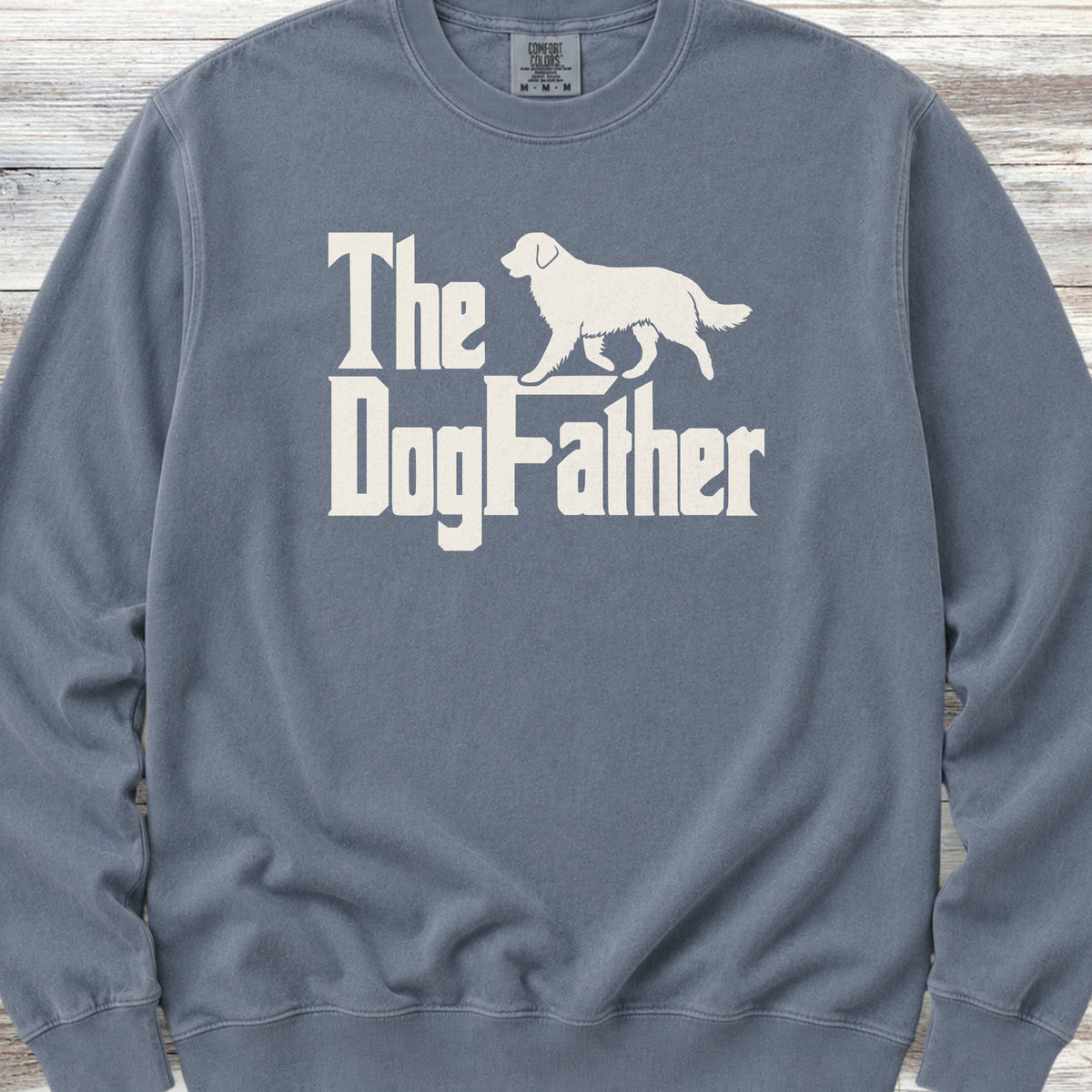 Golden Retriever Dog Father Sweatshirt - Blue Jean