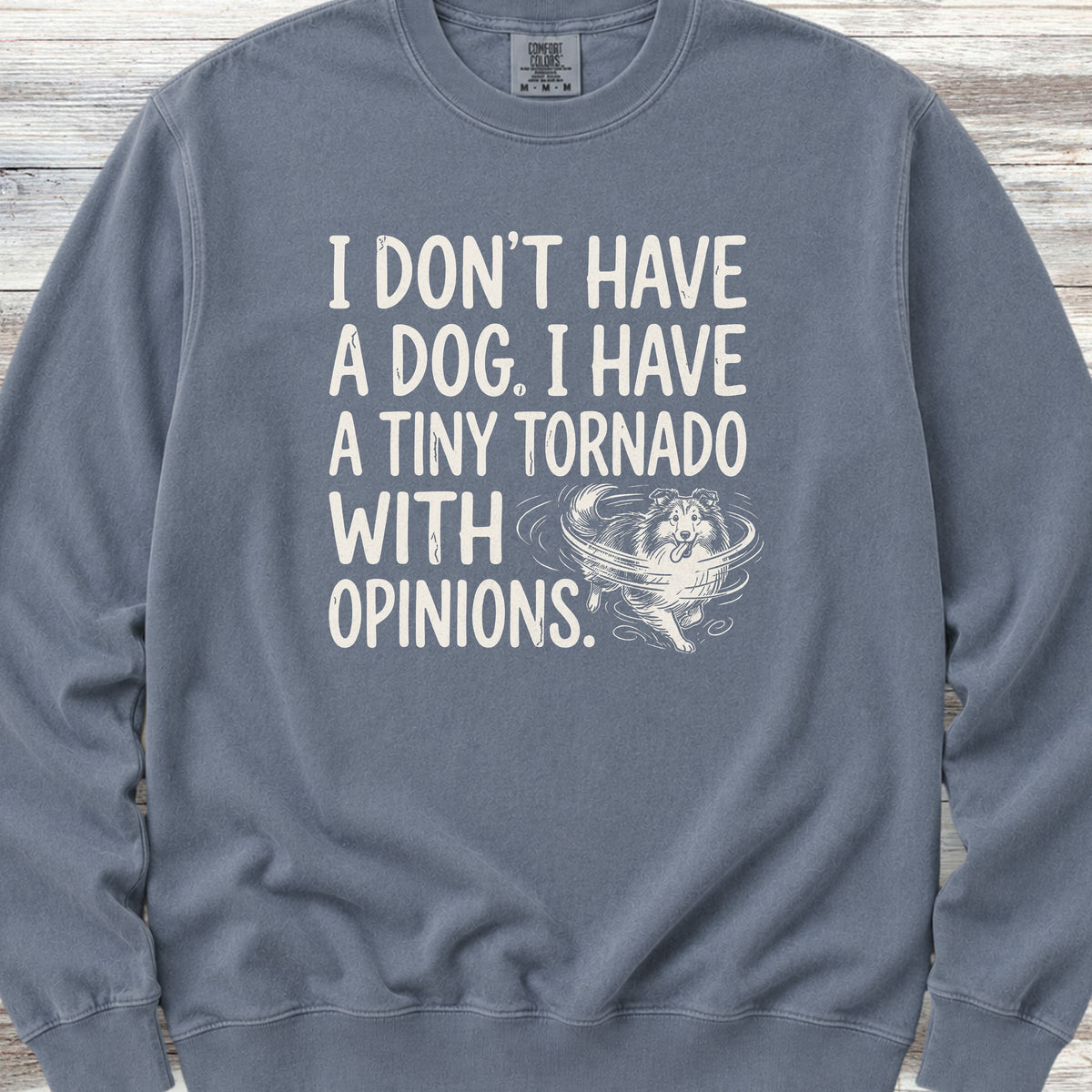 Shetland Sheepdog Tornado Sweatshirt - Blue Jean