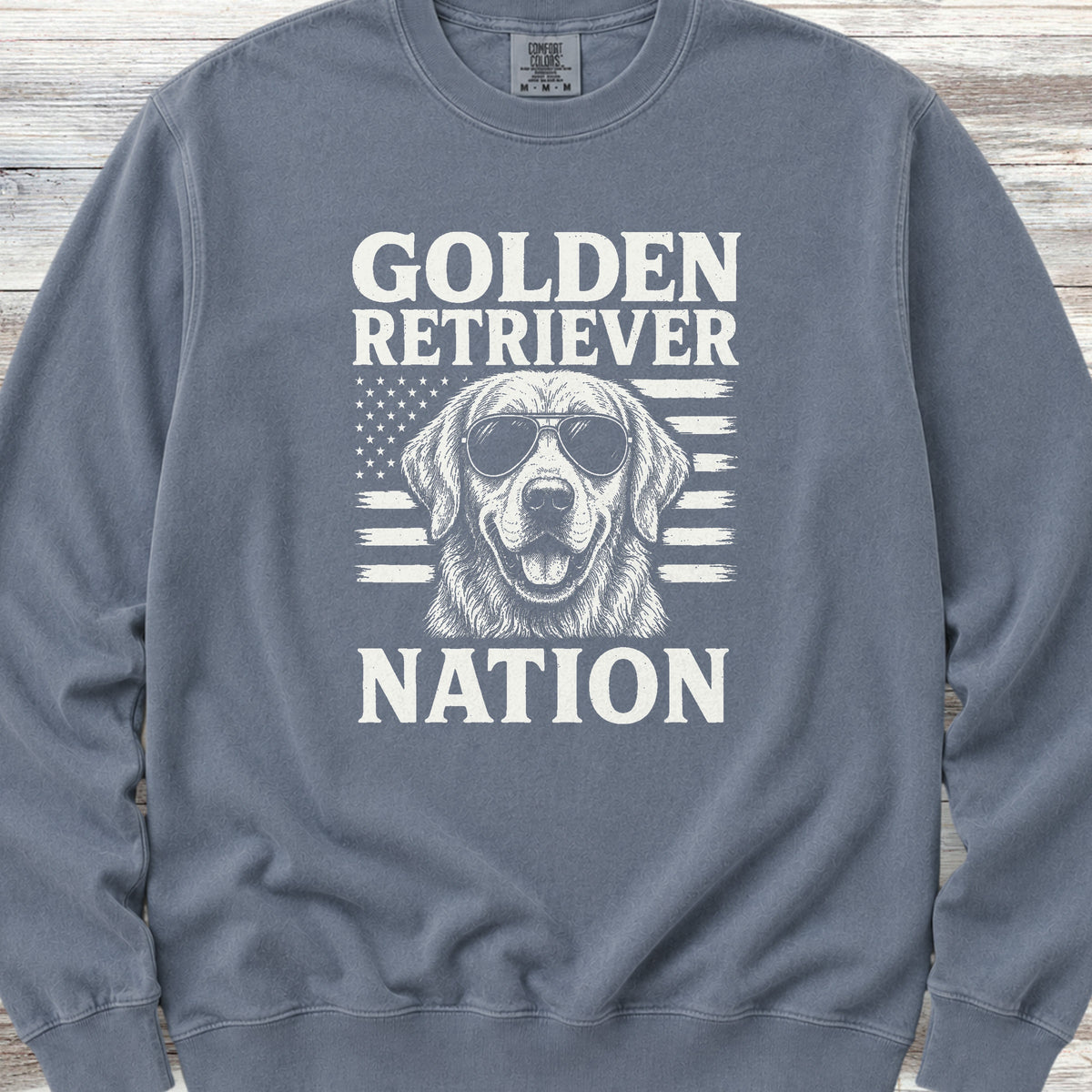 Golden Retriever Nation Sweatshirt - Blue Jean