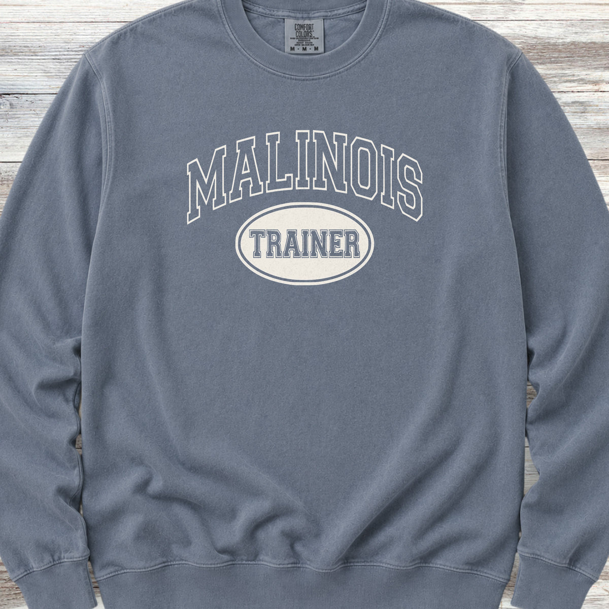 Belgian Malinois University Trainer Sweatshirt - Blue Jean