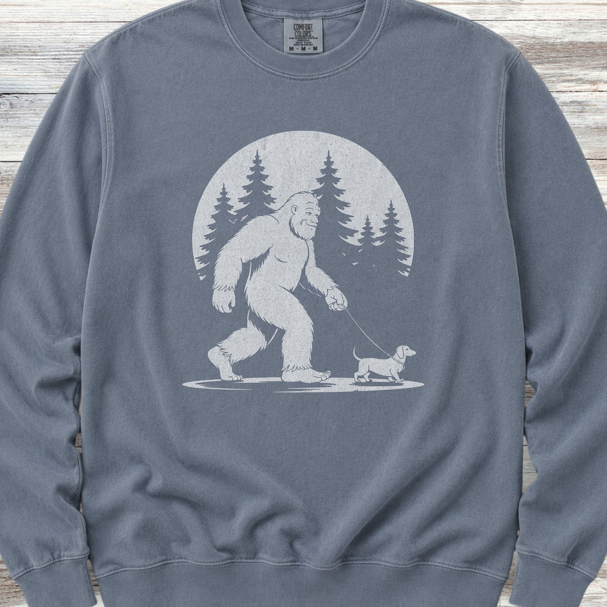 Dachshund Bigfoot Sweatshirt - Blue Jean