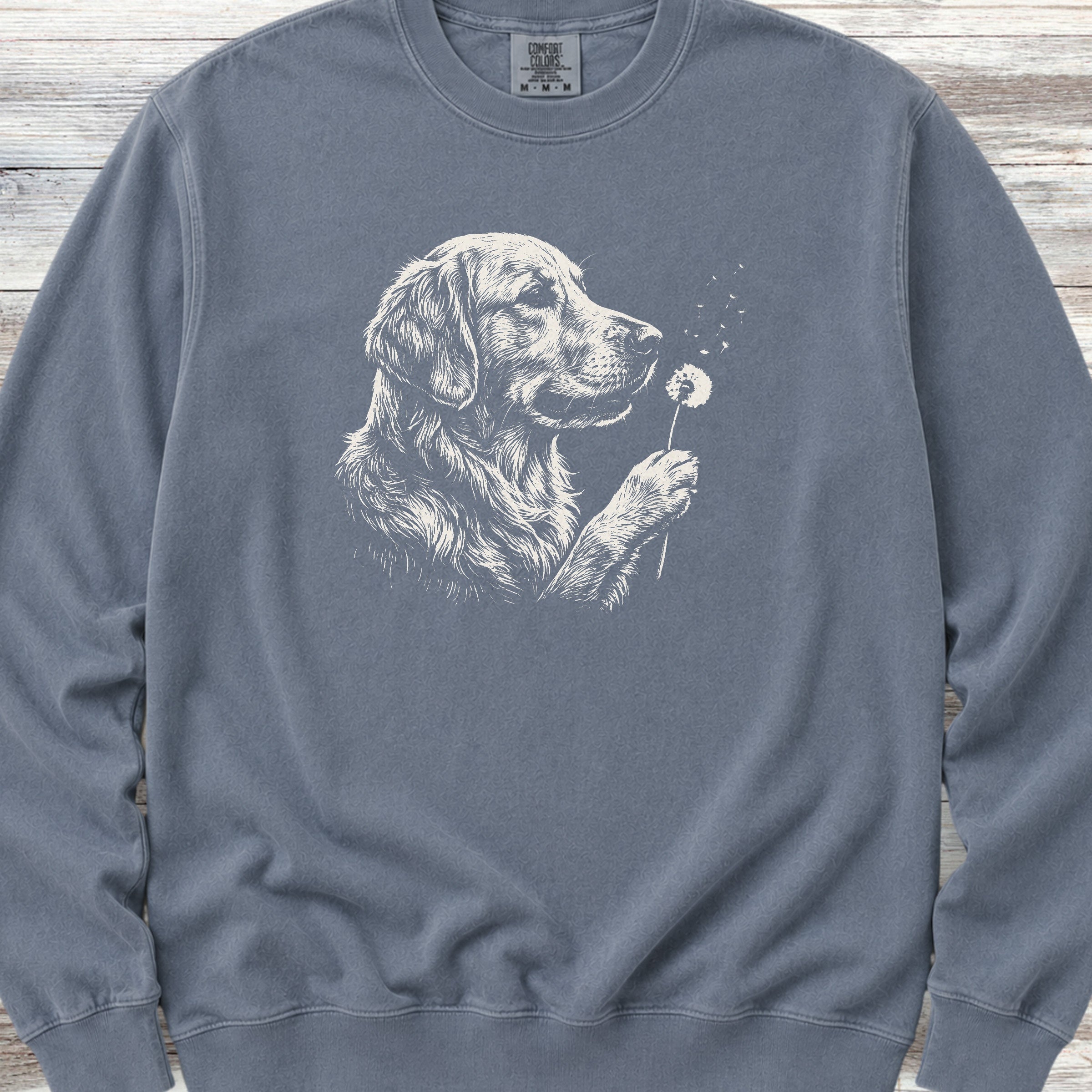 Golden Retriever Wishes Sweatshirt - Blue Jean