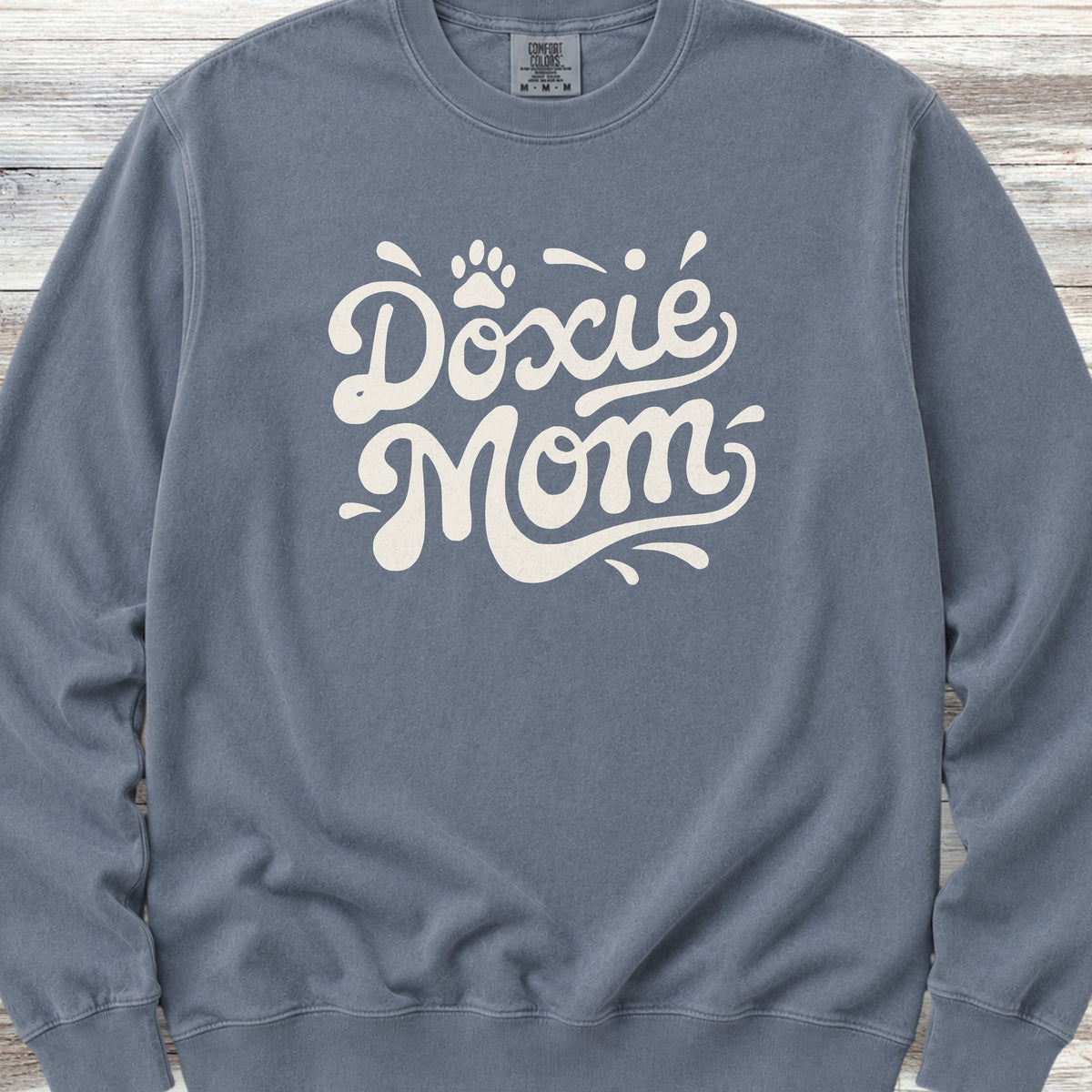 Dachshund Groovy Mom Sweatshirt - Blue Jean