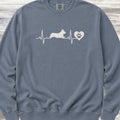 Corgi Heartbeat Sweatshirt - Blue Jean