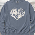 Australian Shepherd Horse Heart Bond Sweatshirt - Blue Jean