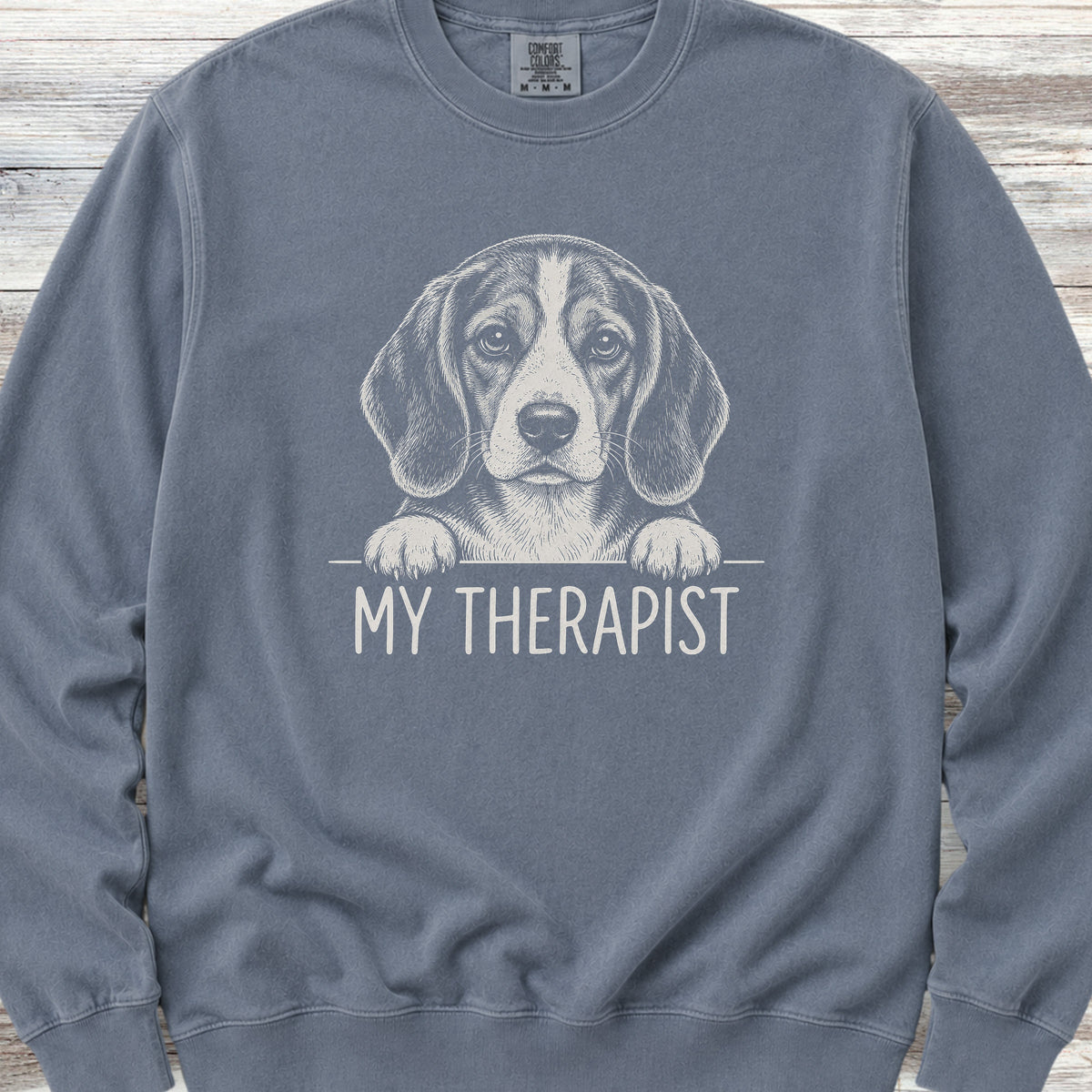 Beagle Therapist Sweatshirt - Blue Jean