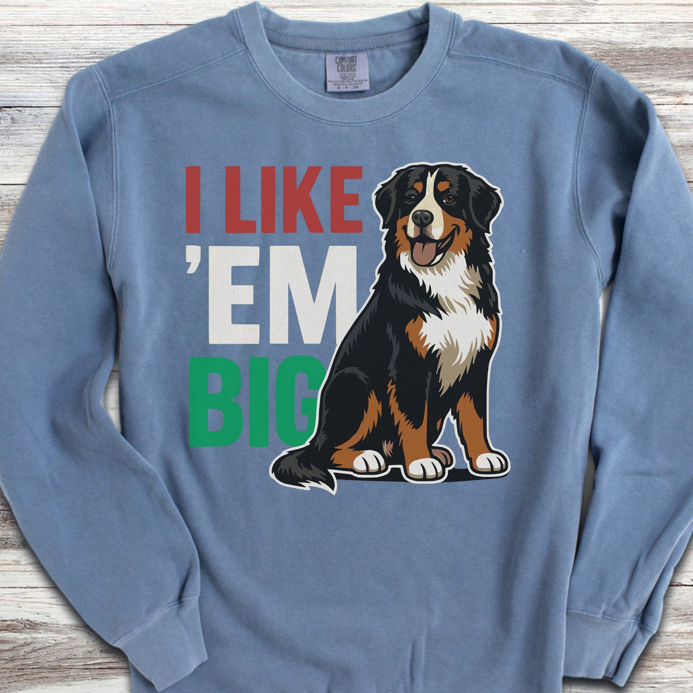 Bernese Mountain Dog Big Sweatshirt - Blue Jean