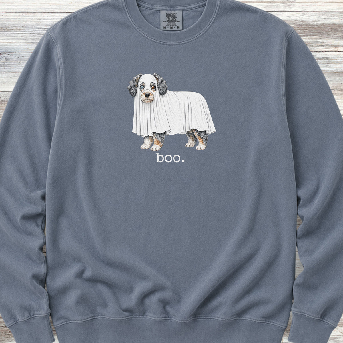 Aussiedoodle Boo Sweatshirt - Blue Jean