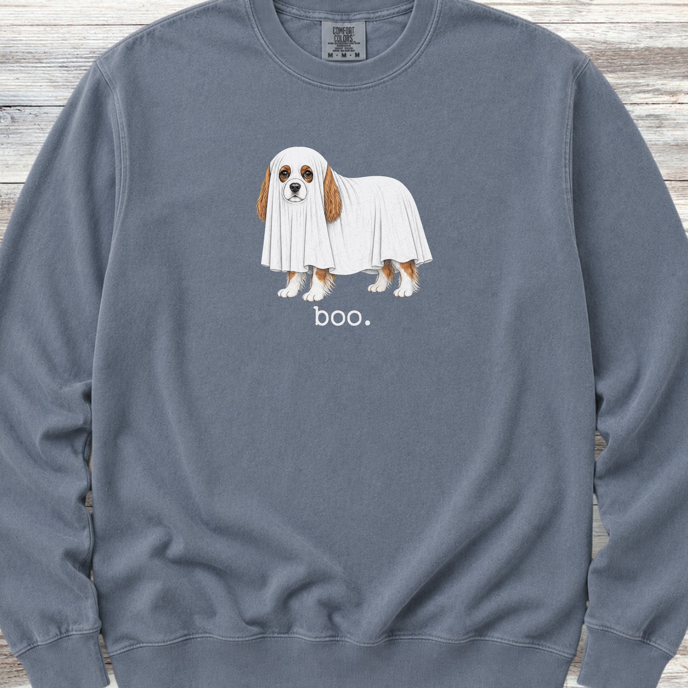 Cavalier King Charles Spaniel Boo Sweatshirt - Blue Jean