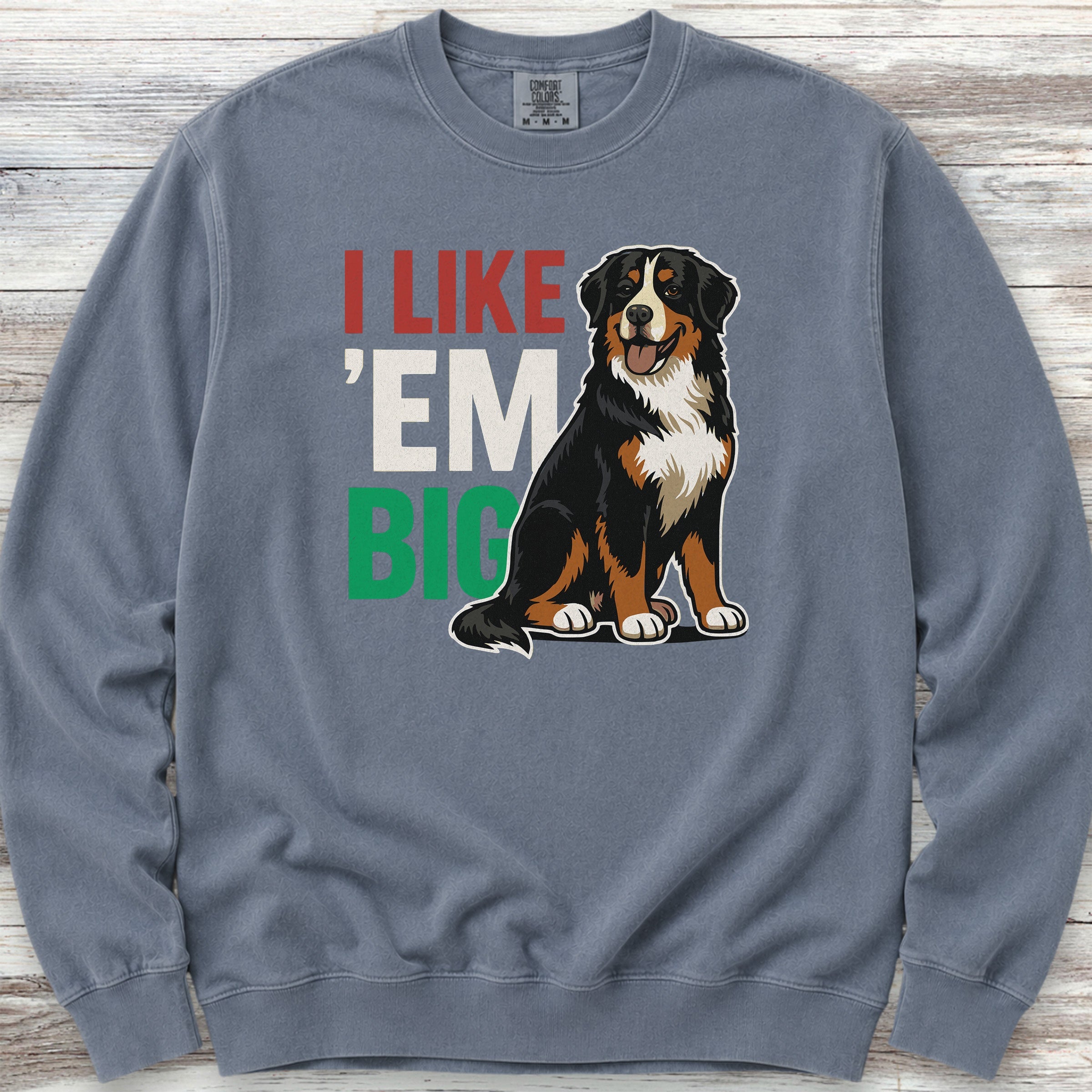 Bernese Mountain Dog Big Sweatshirt - Blue Jean