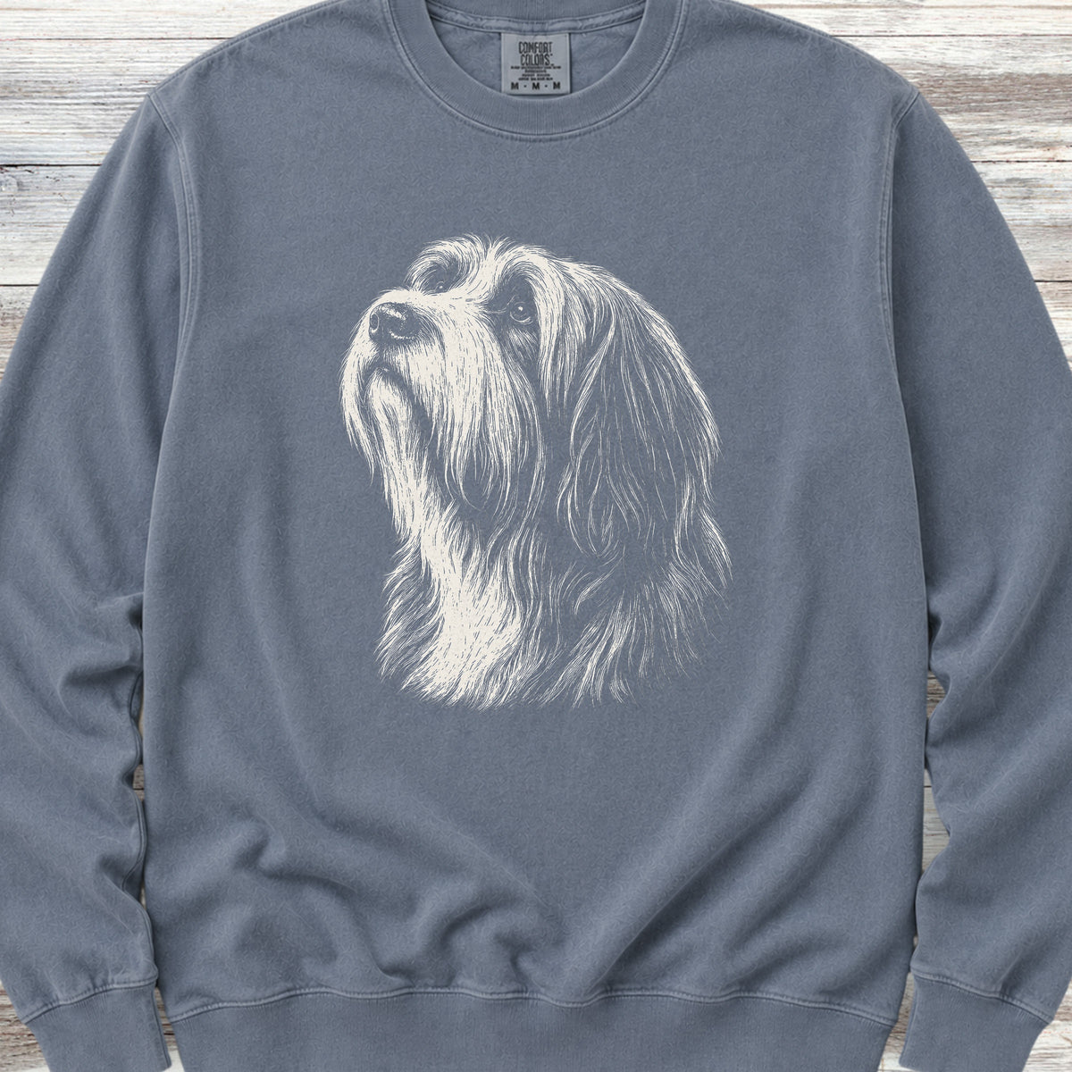 Bearded Collie Loyalty Sweatshirt - Blue Jean