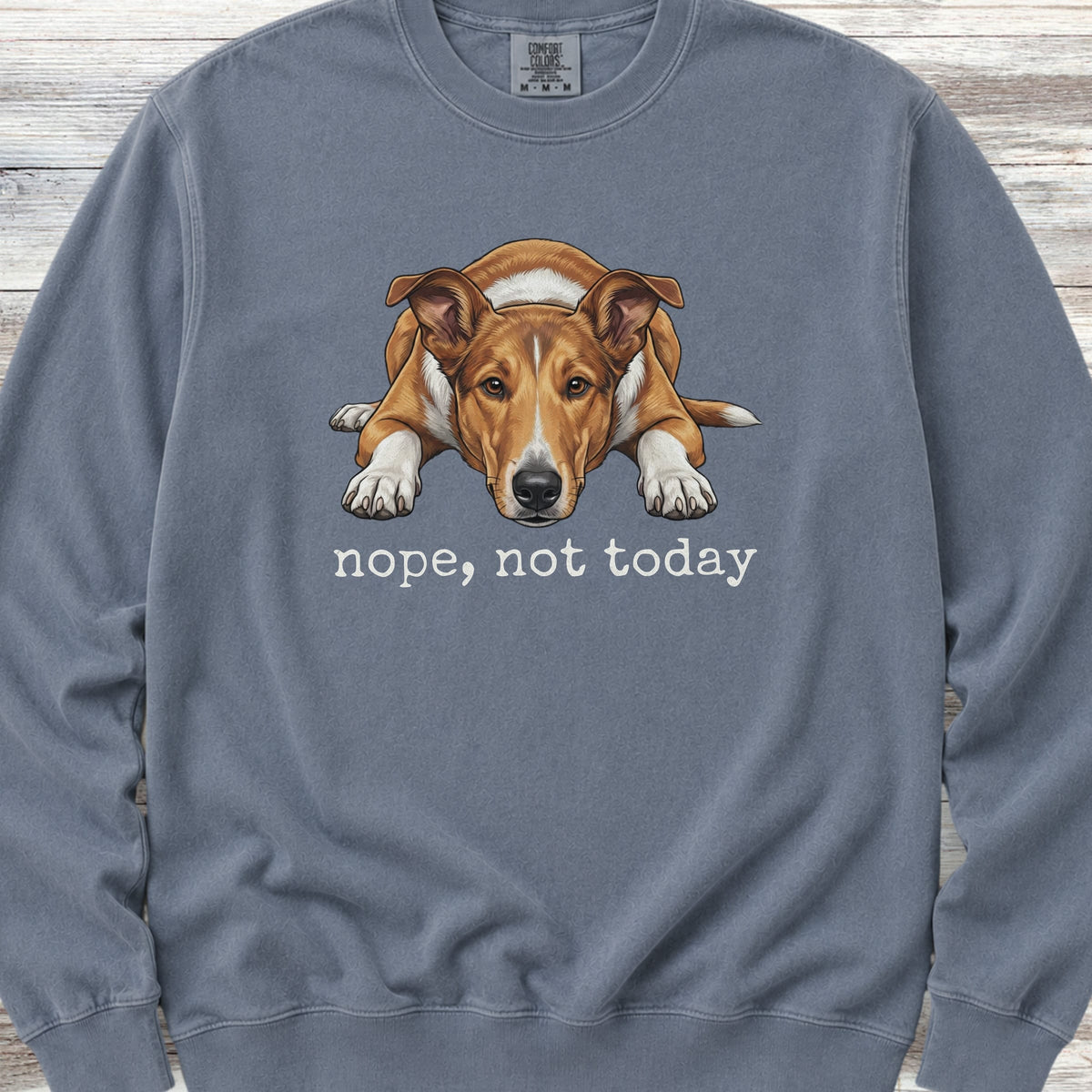Smooth Collie Nope Sweatshirt - Blue Jean