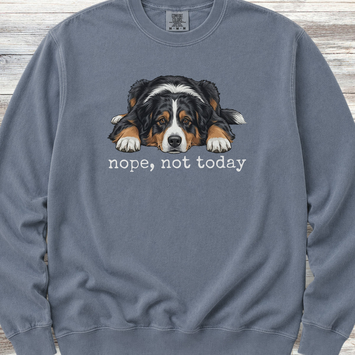 Australian Shepherd Tri Nope Sweatshirt - Blue Jean