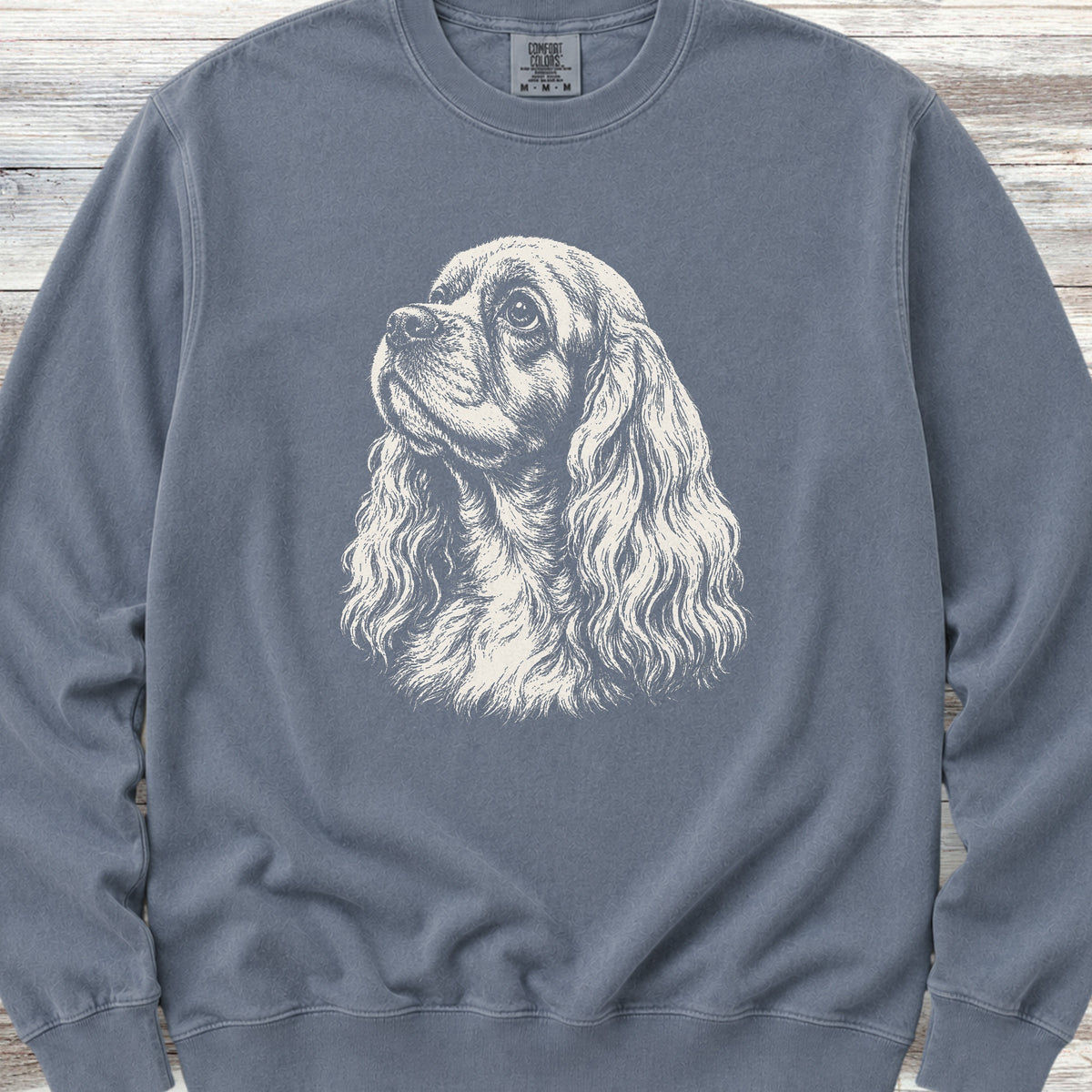 Cocker Spaniel Loyalty Sweatshirt - Blue Jean