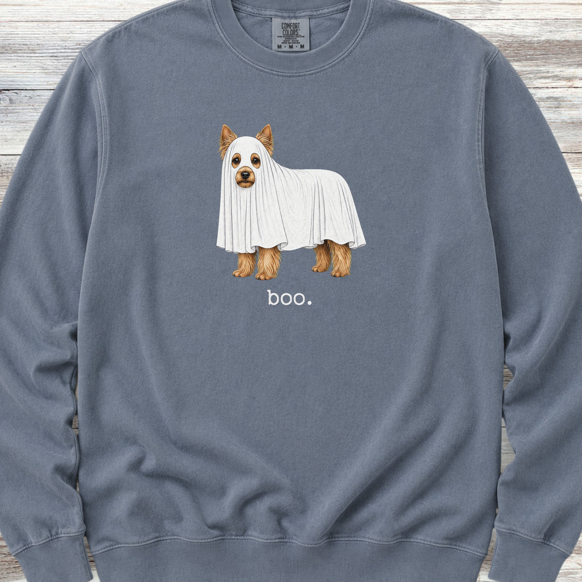 Yorkshire Terrier Boo Sweatshirt - Blue Jean