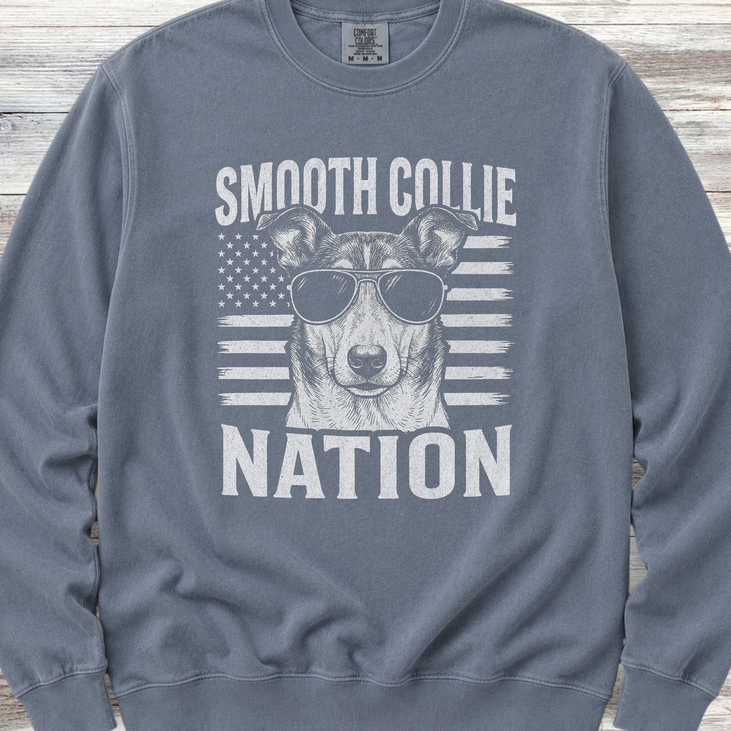 Smooth Collie Nation Sweatshirt - Blue Jean