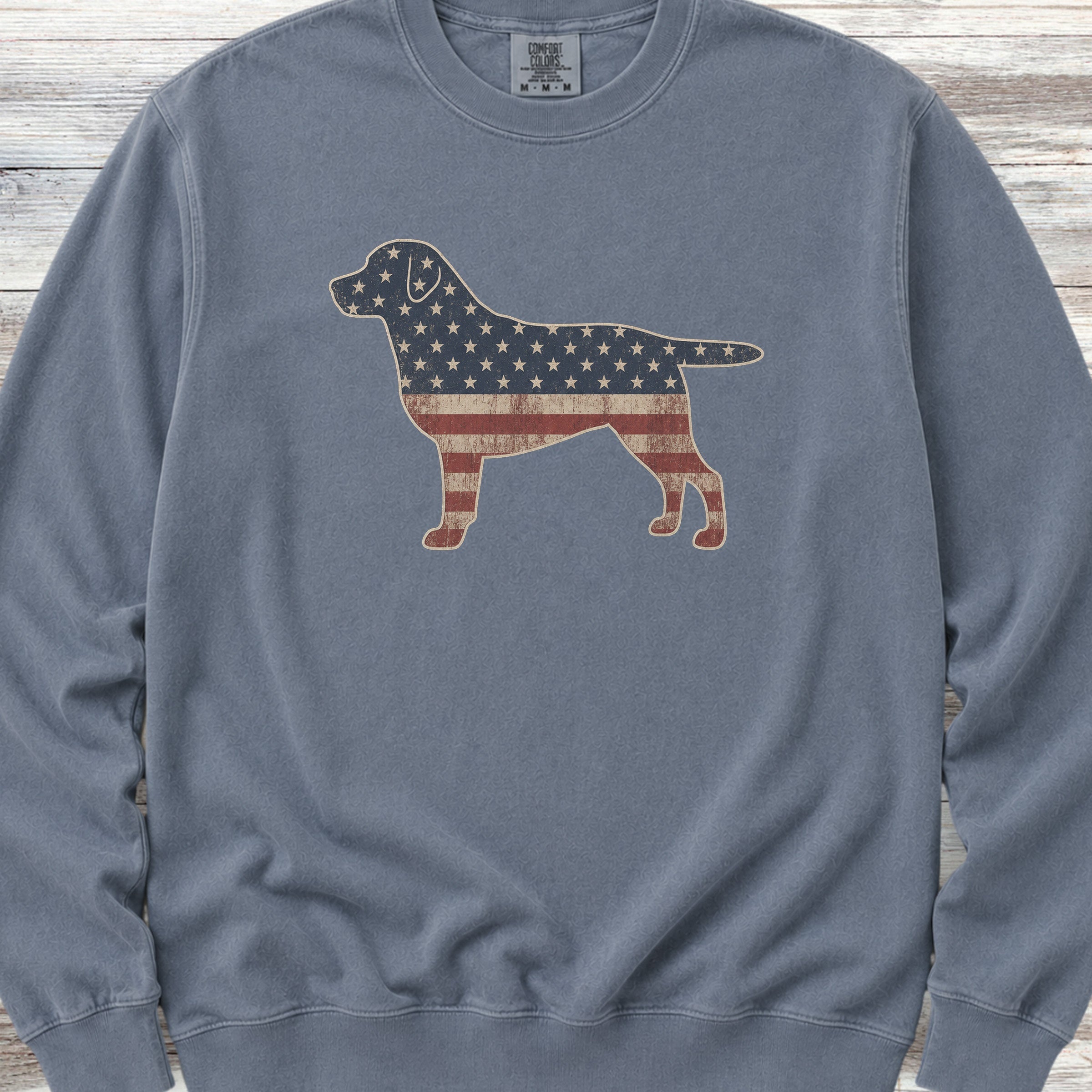 Labrador Retriever Vintage USA Sweatshirt - Blue Jean