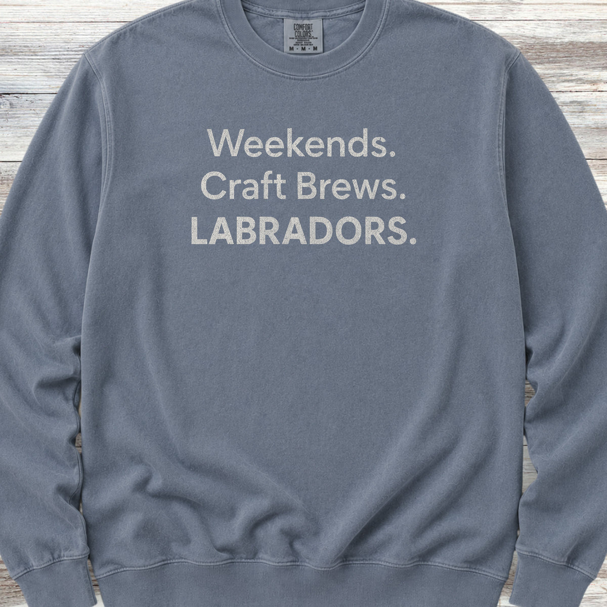 Labrador Retriever Brews Sweatshirt - Blue Jean