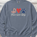 Peace Love Dogs USA Sweatshirt - Blue Jean