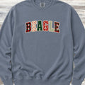 Beagle Holiday Faux Patchwork Sweatshirt - Blue Jean