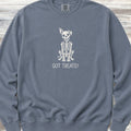 Skelly Dog Got Treats Sweatshirt - Blue Jean