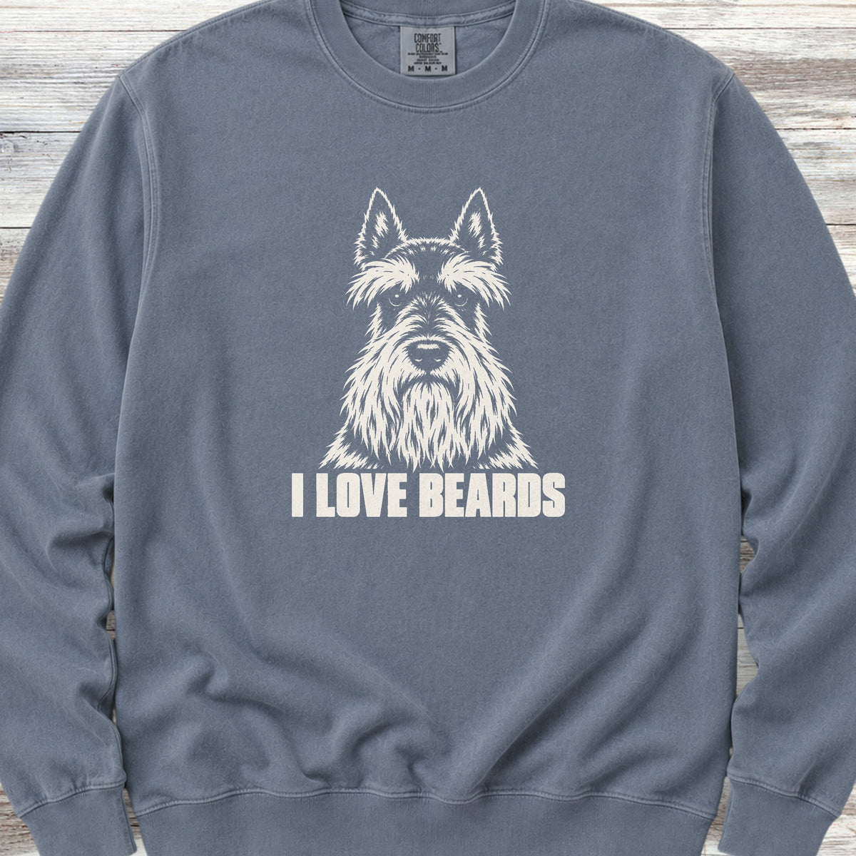 Scottish Terrier I Love Beards Sweatshirt - Blue Jean