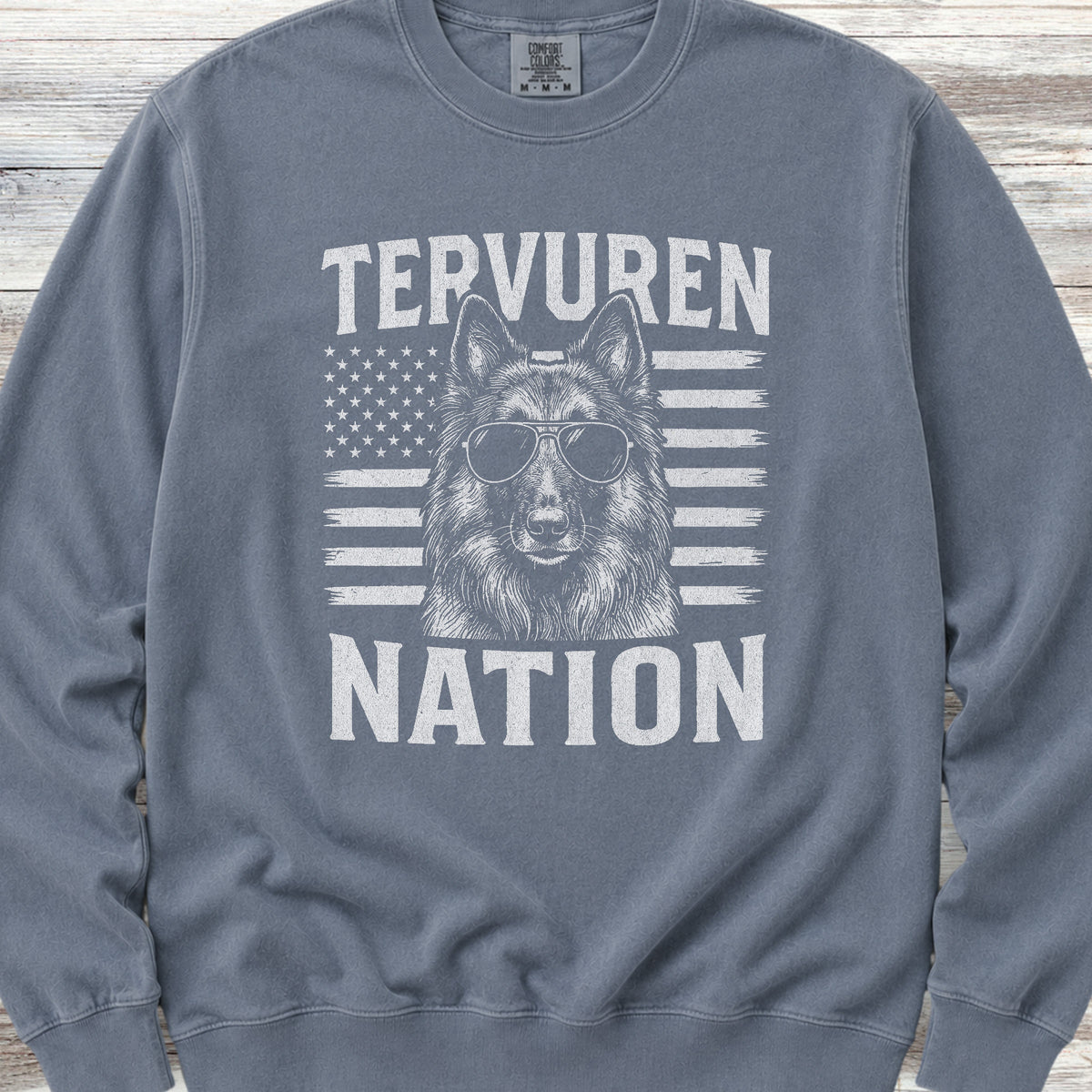 Belgian Tervuren Nation Sweatshirt - Blue Jean