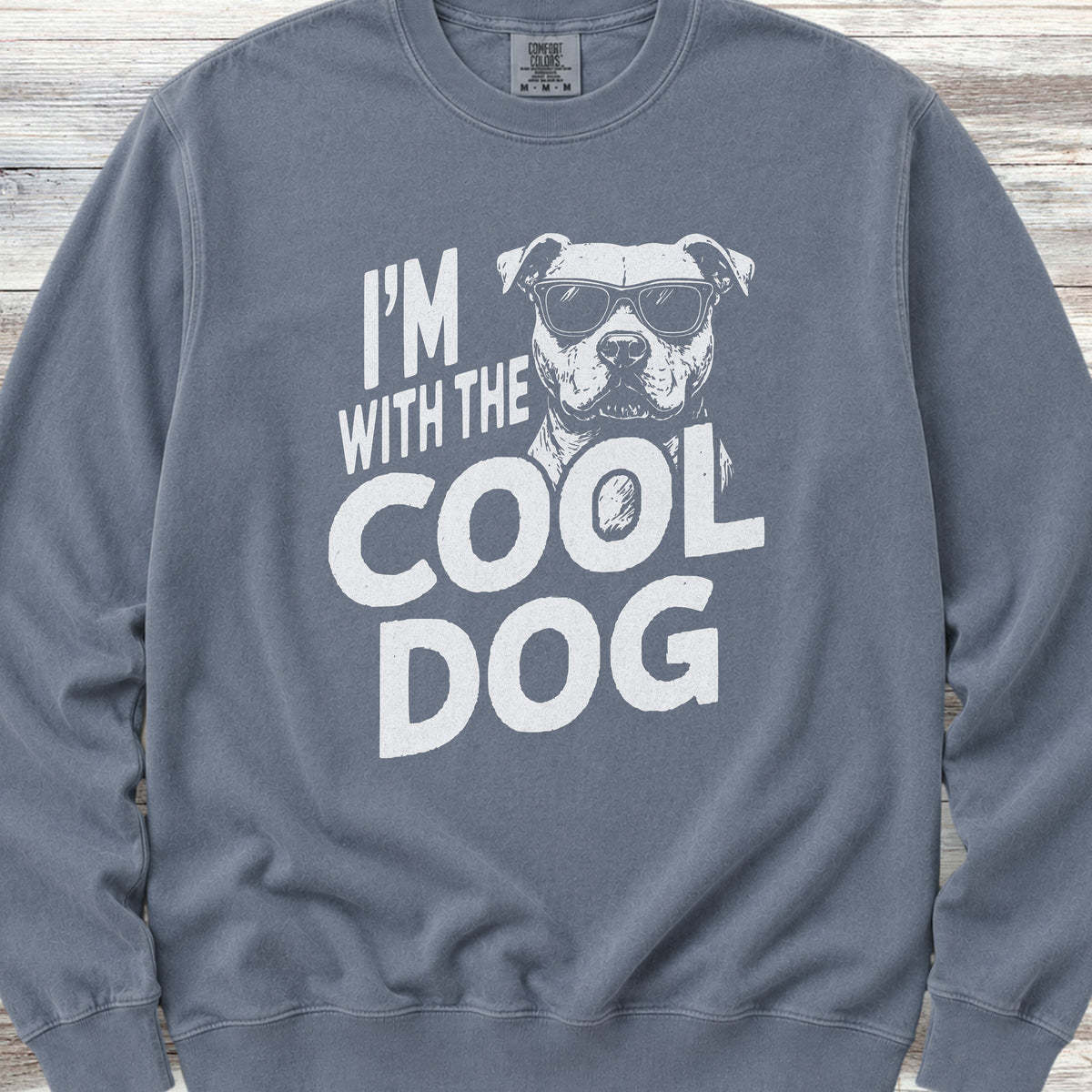 Pit Bull Cool Dog Sweatshirt - Blue Jean