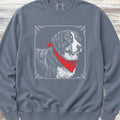 Bernese Mountain Dog Etching Sweatshirt - Blue Jean