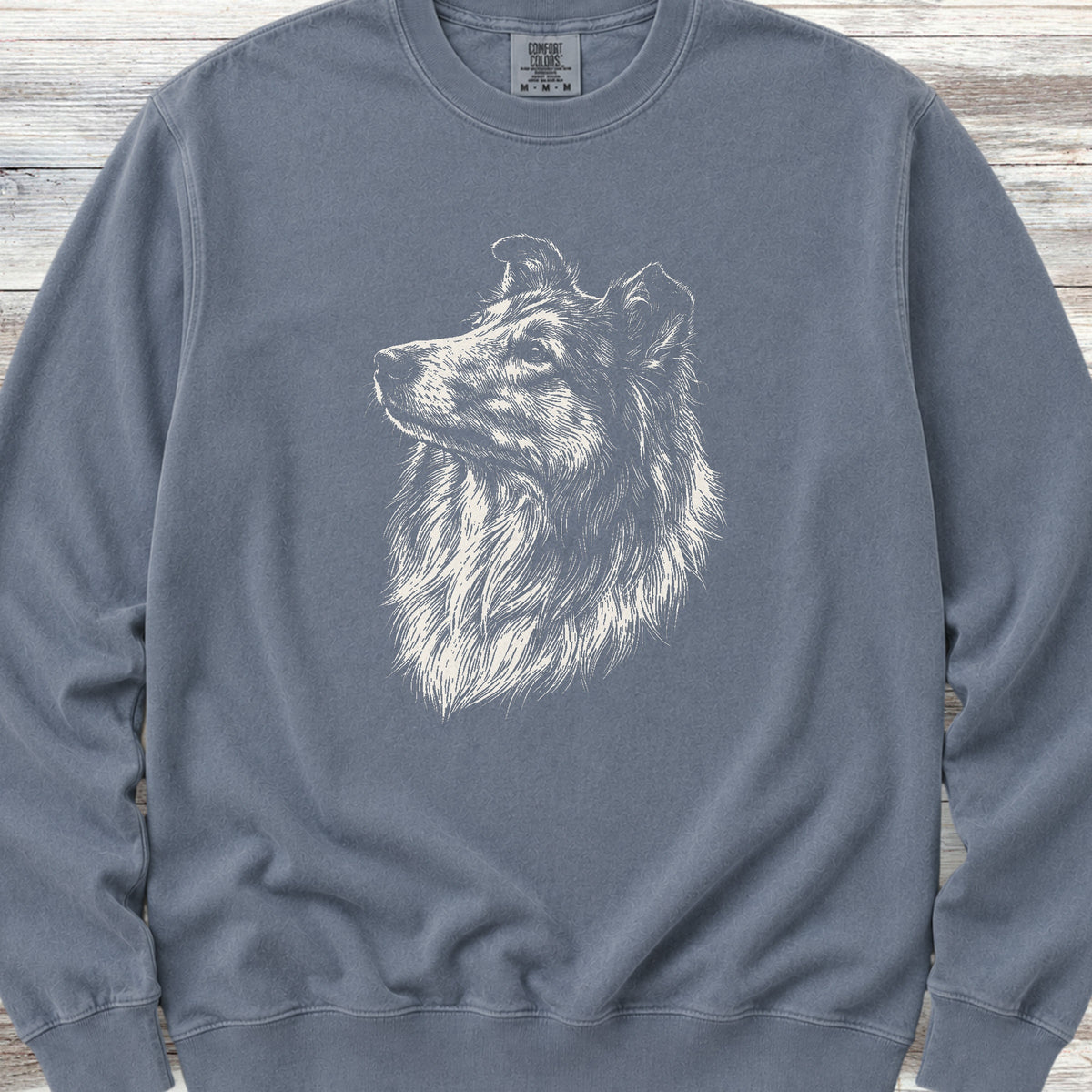 Rough Collie Loyalty Sweatshirt - Blue Jean