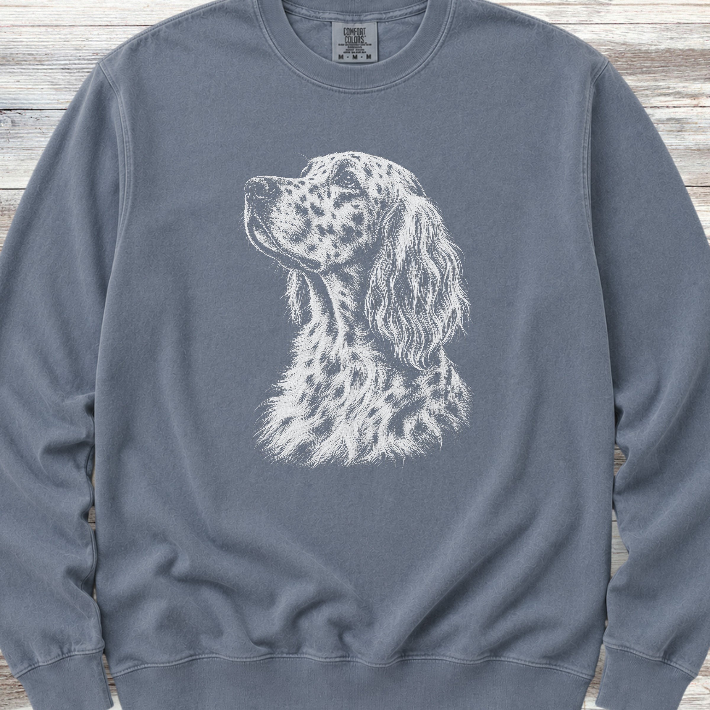 English Setter Loyalty Sweatshirt - Blue Jean