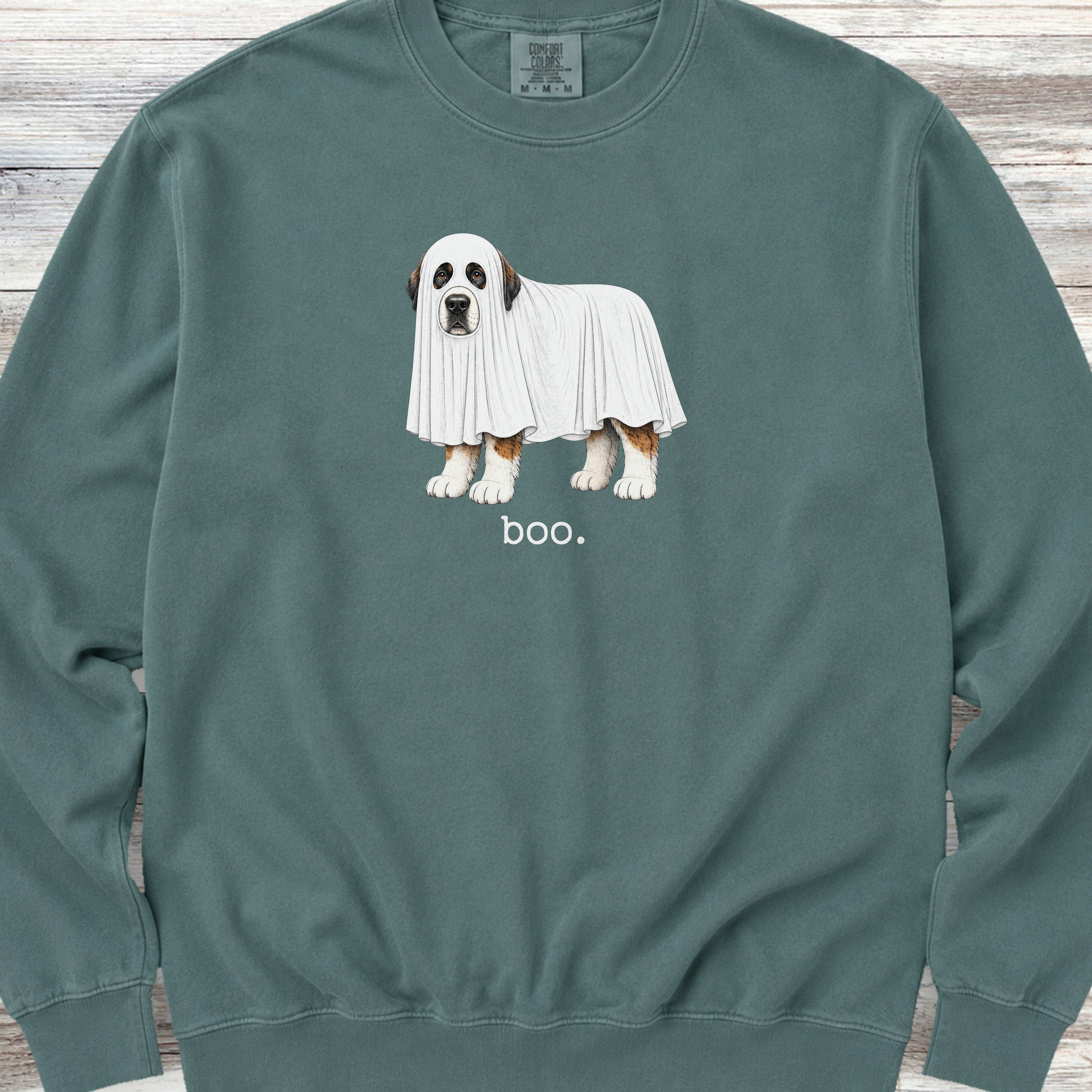 Saint Bernard Boo Sweatshirt - Blue Spruce