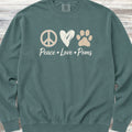 Pomeranian Peace Sweatshirt - Blue Spruce