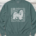 Havanese Linocut Sweatshirt - Blue Spruce