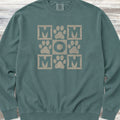 Paw Print Mom Sweatshirt - Blue Spruce
