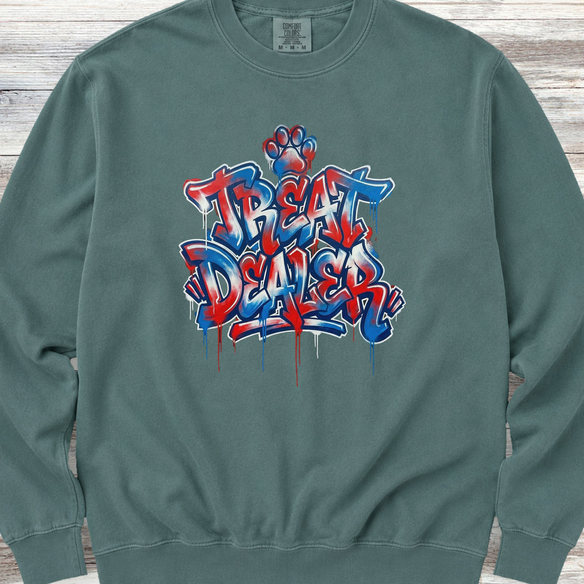 Treat Dealer American Grafitti Sweatshirt - Blue Spruce