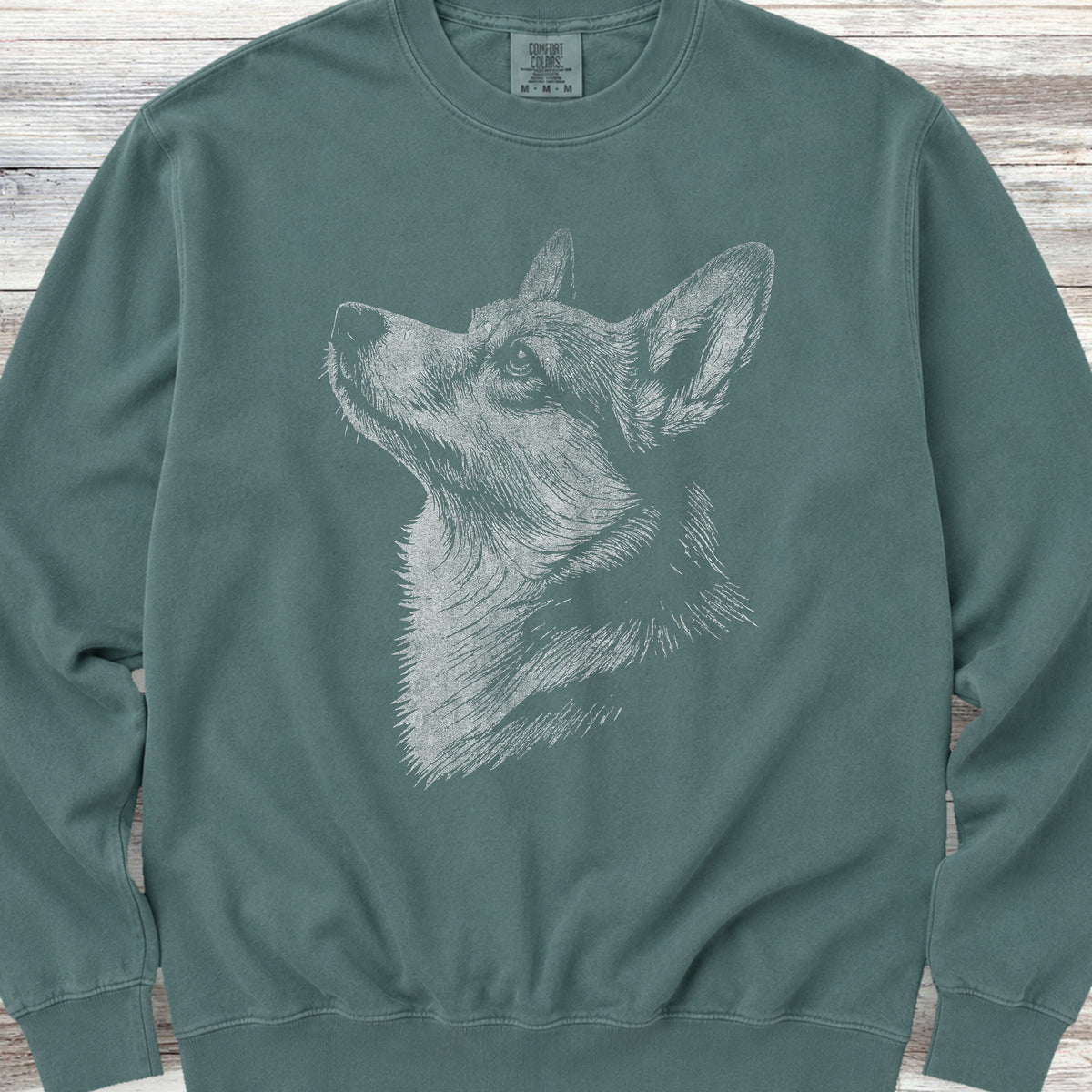 Corgi Loyalty Sweatshirt - Blue Spruce