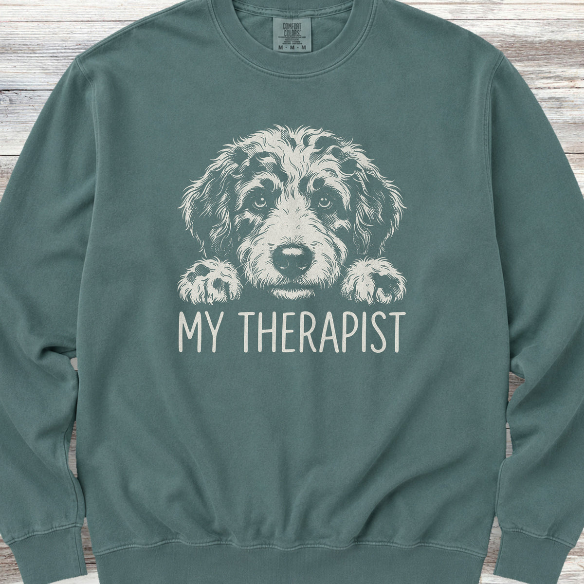 Aussiedoodle Therapist Sweatshirt - Blue Spruce