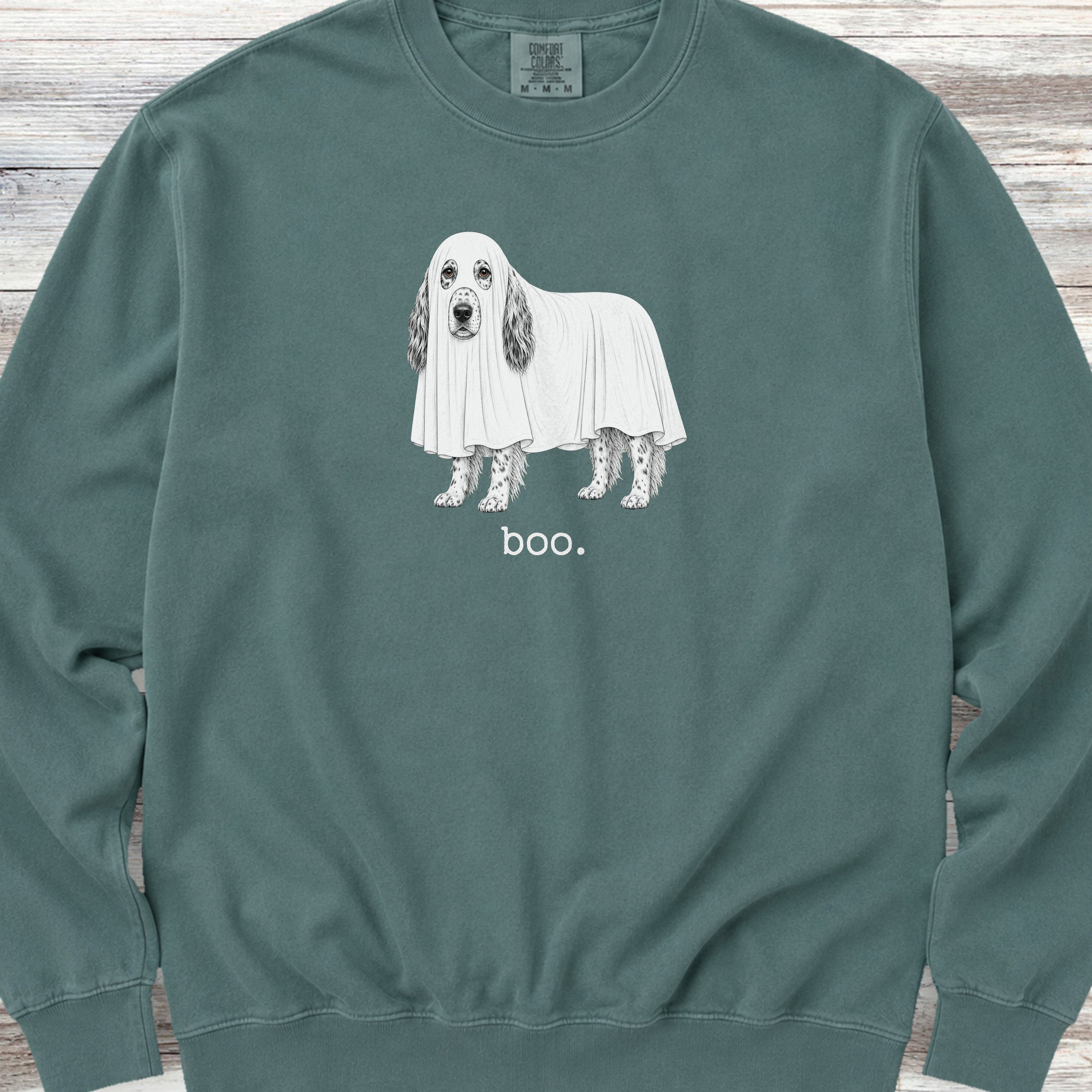 English Setter Boo Sweatshirt - Blue Spruce