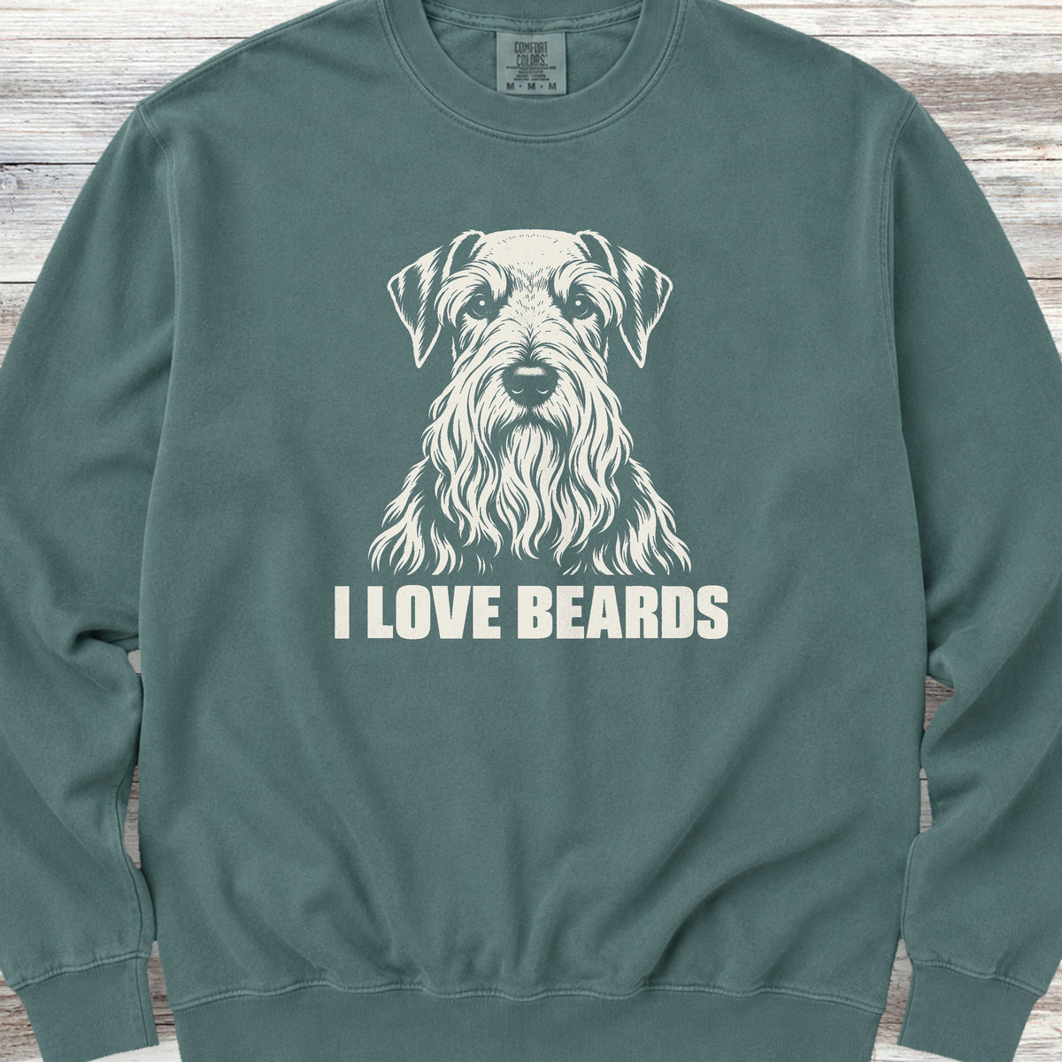 Cesky Terrier I Love Beards Sweatshirt - Blue Spruce