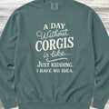 Corgi Days Sweatshirt - Blue Spruce