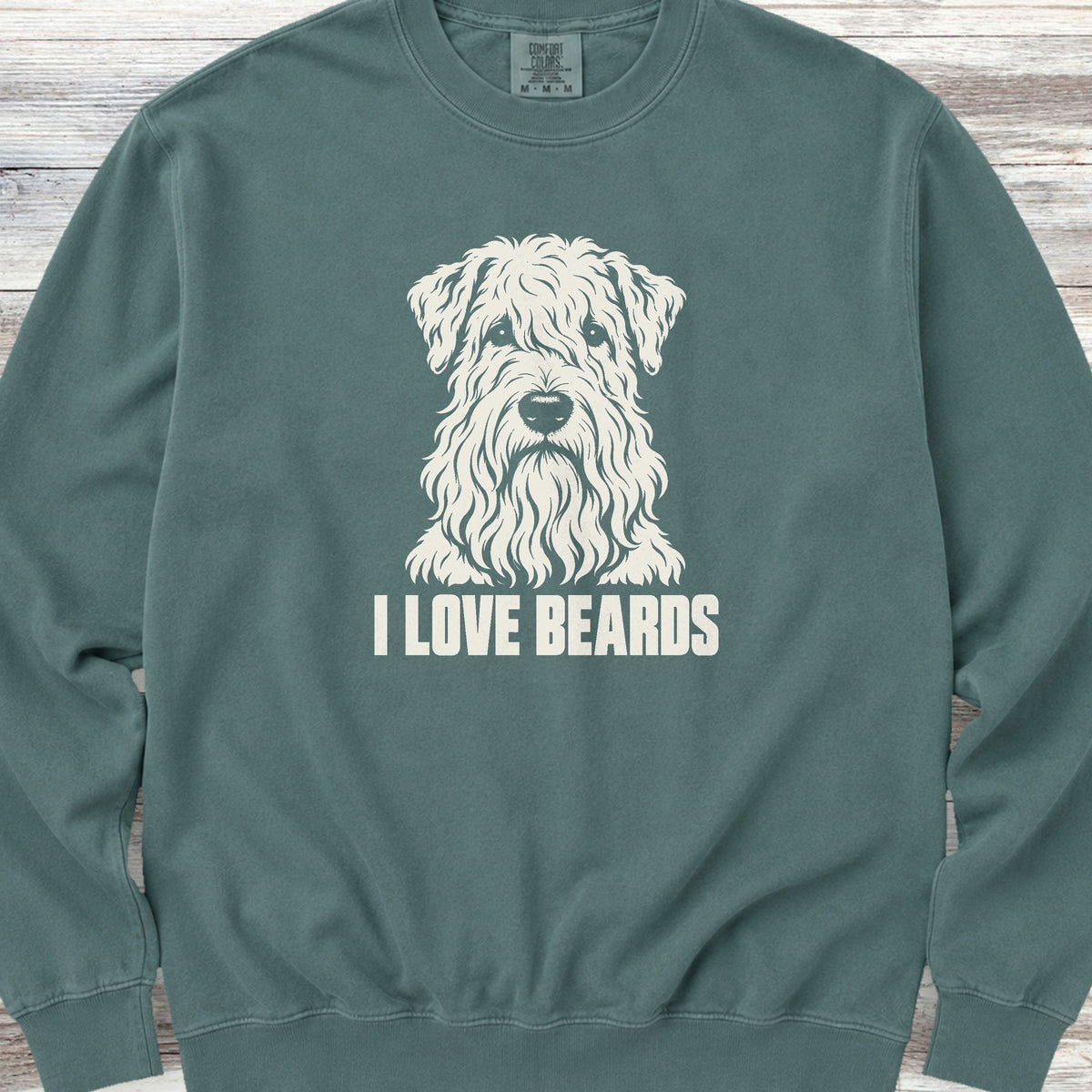 Wheaten I Love Beards Sweatshirt - Blue Spruce