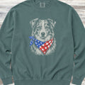 Australian Shepherd Merle Patriot Sweatshirt - Blue Spruce