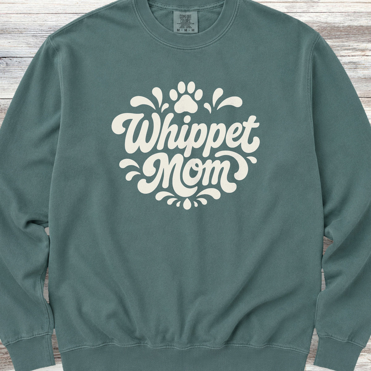 Whippet Groovy Mom Sweatshirt - Blue Spruce