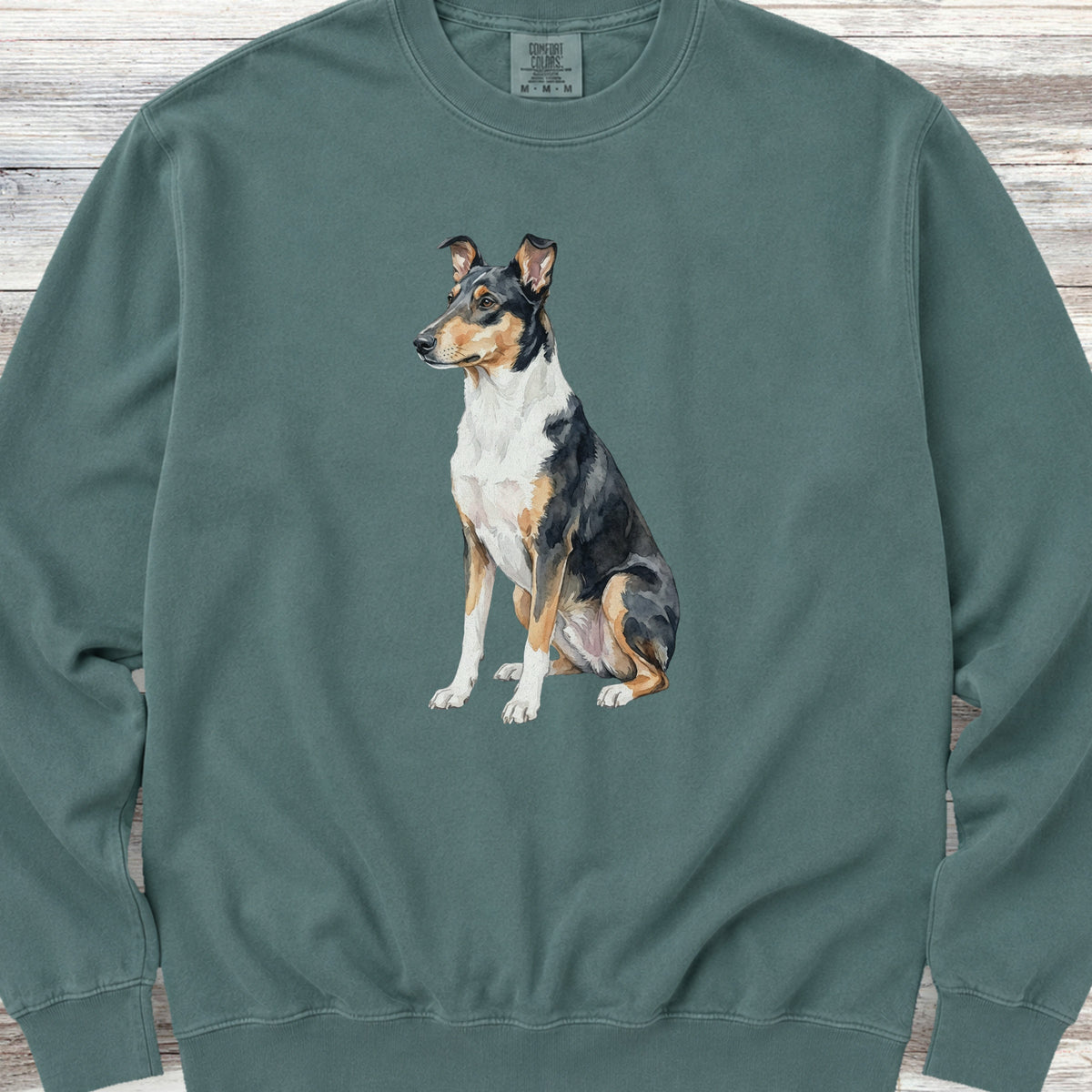 Smooth Collie Watercolor Sweatshirt - Blue Spruce