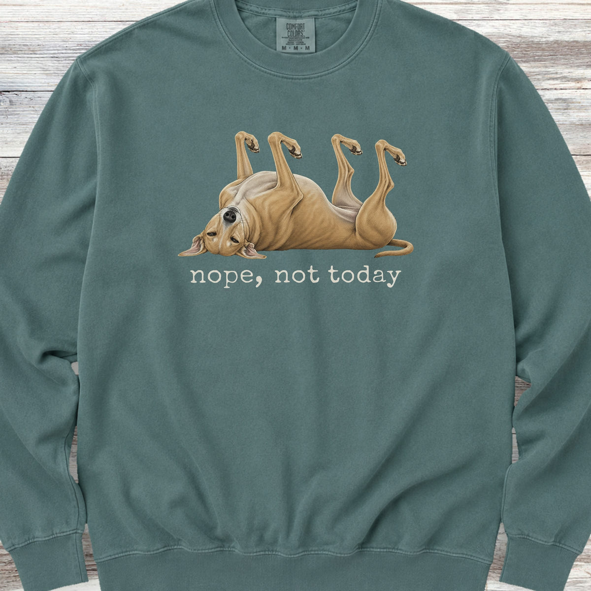 Greyhound Nope Sweatshirt - Blue Spruce