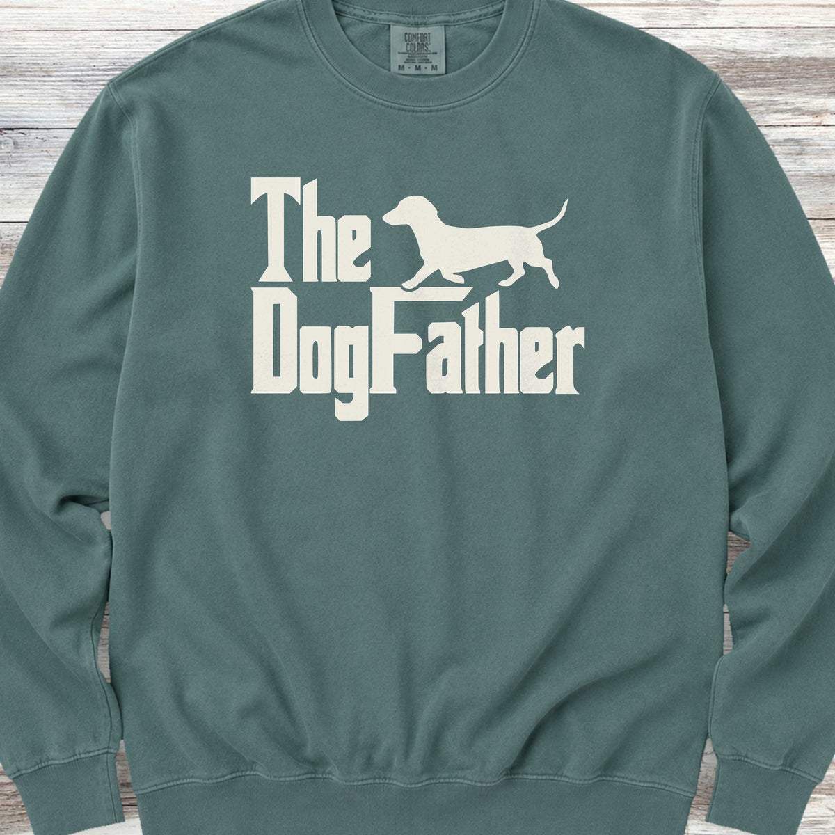 Dachshund Dog Father Sweatshirt - Blue Spruce