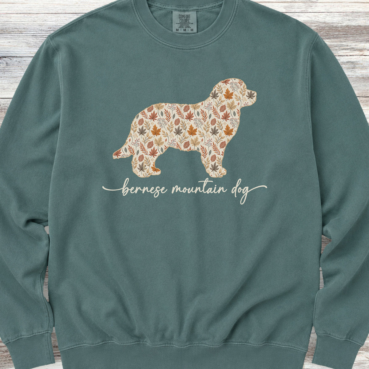 Bernese Mountain Dog Fall Sweatshirt - Blue Spruce