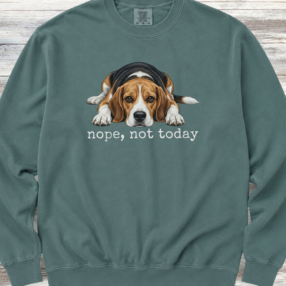 Beagle Nope Sweatshirt - Blue Spruce